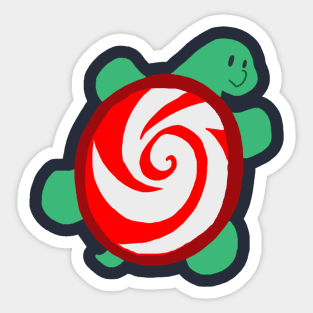 Peppermint Turtle Sticker